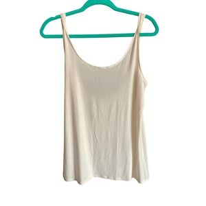 NWT Onzie Womens Glossy Flow Seamless Yoga Tank Top Sleeveless One Size Cream